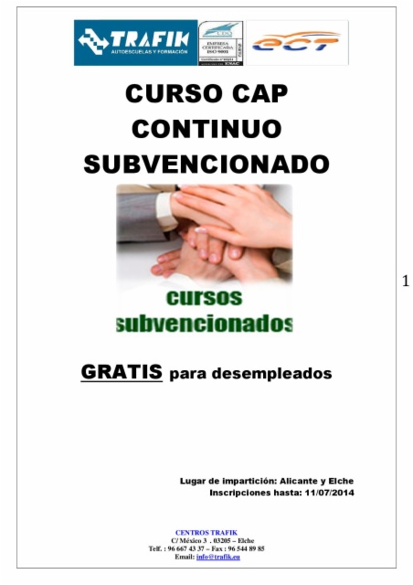 Cap Continuo subvencionado en Alicante y Elche