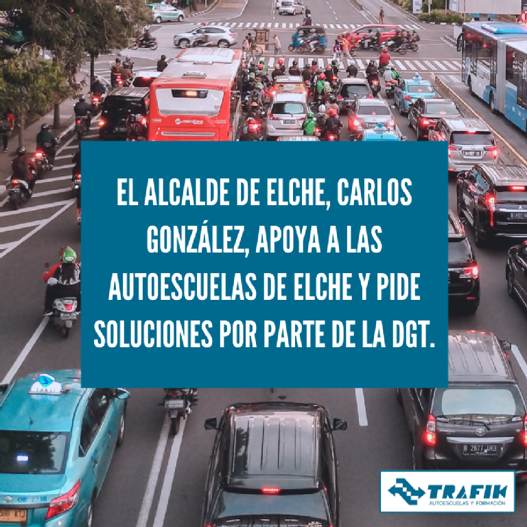 EL ALCALDE DE ELCHE, APOYA A LAS AUTOESCUELAS DE ELCHE Y PIDE SOLUCIONES POR PARTE DE LA DGT, PARA AGILIZAR LAS LARGAS LISTAS DE ESPERA EN LOS EXÁMENES PRÁCTICOS