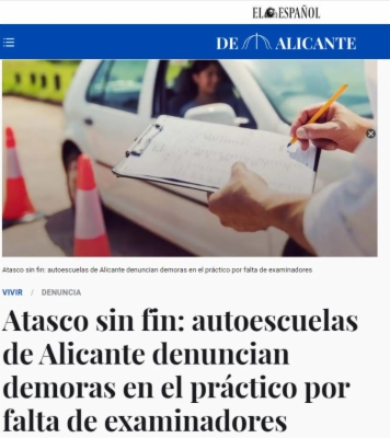 Las autoescuelas de Alicante reivindican la falta de examinadores de la DGT