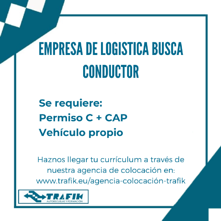 Empresa de logística busca conductor con C+CAP