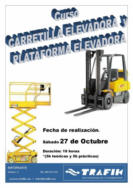 Curso Intensivo de Carretilla Elevadora y Plataforma Elevadora (PEMP)